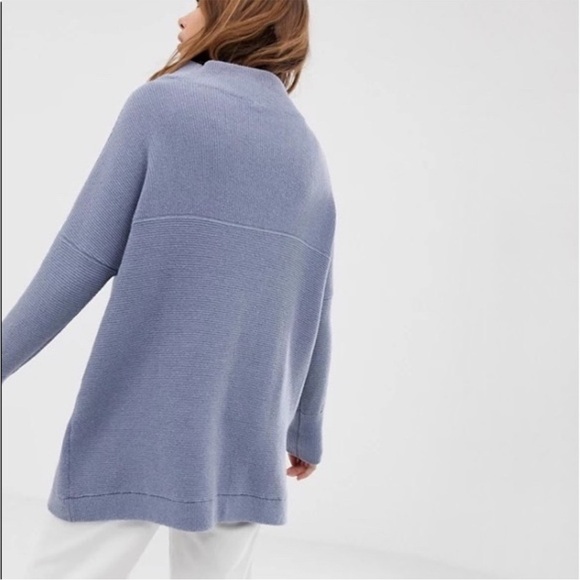 Free People Ottoman Slouchy Tunic Sweater Sky Blue Size XS - Picture 4 of 13